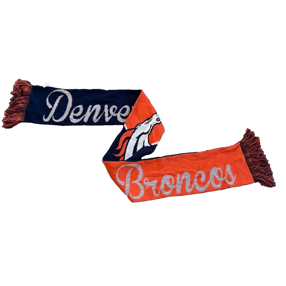 Denver Broncos Knit Scarf Unisex Forever Collectibles Reversible NFL Winter